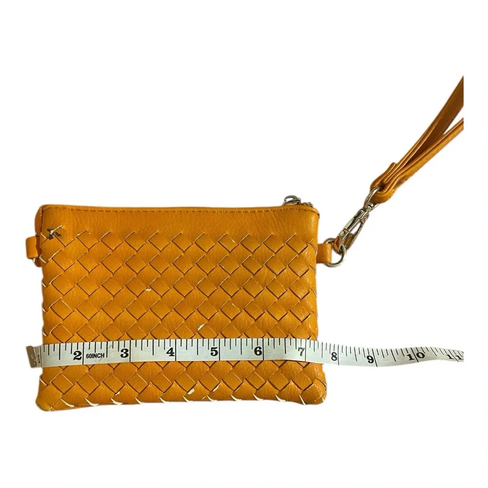 Charming Charlie Orange Woven Clutch Wristlet - Picture 10 of 10